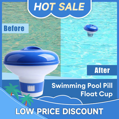 Floating Swimming Pool Automatic Chlorine Tablet Dispenser Pool Spa for 1" Chlorine tablets