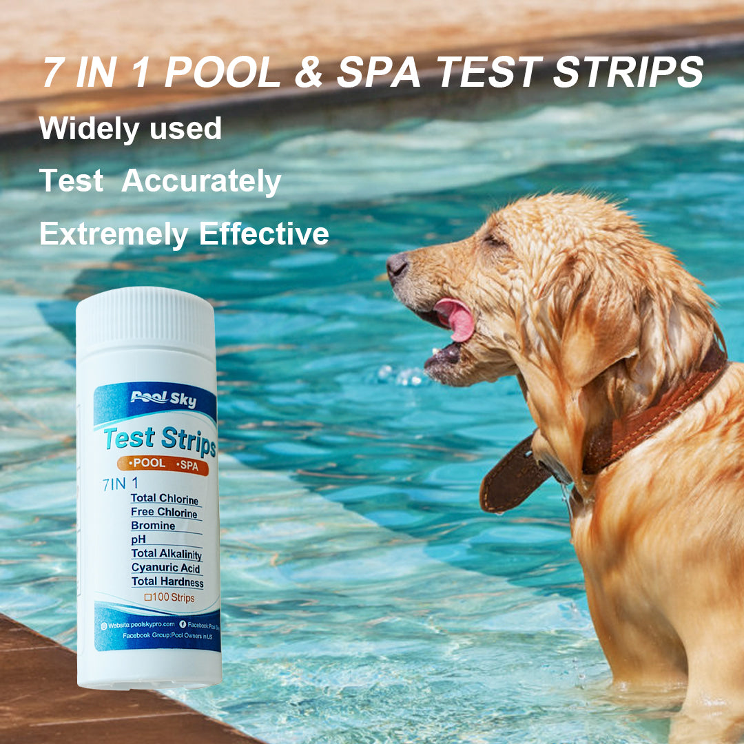 7 in 1 Swimming Pool PH Test Paper Multipurpose Chlorine/PH/Bromine Test Strips Swimming Pool Water Tester Paper